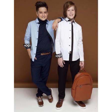 Pants for boys, height 122 cm, dark blue color-6