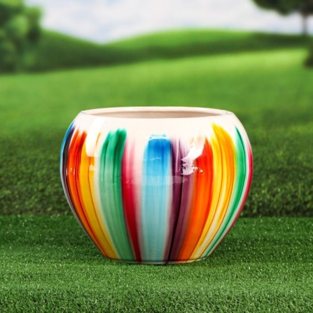 Kashpo "Rainbow", ceramics, multi -colored, 10 l, Iran-1