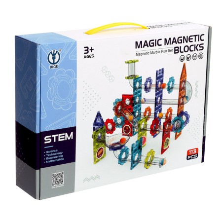 Magnetic designer "Marbble", 113 parts-4