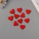 Acrylic beads for the work of “Glad -shaped hearts” red 2.4x2x0.5 cm