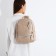 Women's backpack made of artificial leather with lightning, 2 pockets, beige color