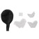 Latex ball 18 "White butterflies", black, with stickers