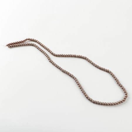 Glass beads, set 140 pcs., Size 1 pc. 6 - mm, brown color-1