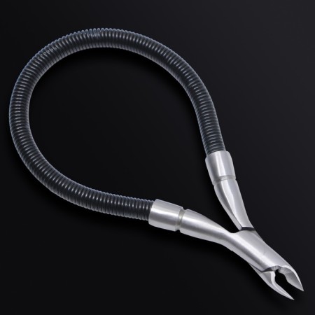 Manicure nippers for the cutter "Premium", hidden spring, 11 cm, blade length - 6 mm, silver/black color-3