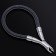 Manicure nippers for the cutter "Premium", hidden spring, 11 cm, blade length - 6 mm, silver/black color