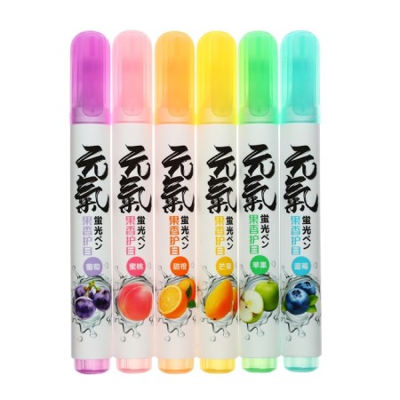 A set of markers-textbooks 6 colors, flavored "fruits"