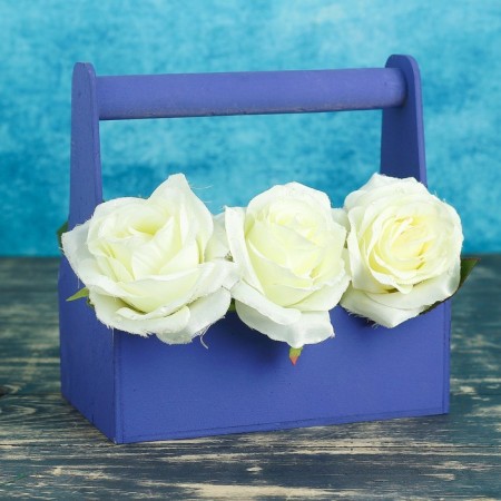 Kashpo wooden 20 × 12.5 × 20 cm stella mono, with a handle, purple giving beautifully