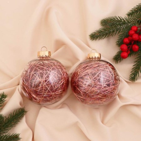 Set of balls plastic D-10 cm, 2 pcs "Festival" Red