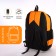School backpack from textiles on a zipper, 4 pockets, color orange color