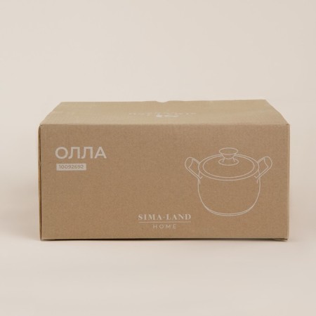 Stainless steel pan Sl Home "Olla", 4 l, d = 22 cm, h = 10.5 cm, with a lid, the capsule, induction-3