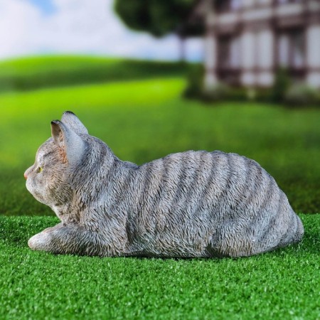 Garden figure "Cat" Gray, 25x12x9cm-2