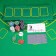 Poker, set for the game (maps 2 decks, chips 120 pcs.), With a face value, 40 x 60 cm