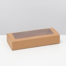Box fold, pencil case, with a window, craft, 27 x 12 x 5 cm