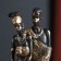 Souvenir Polystone "African Family" outfit with elephants 30.5x6.5x11 cm