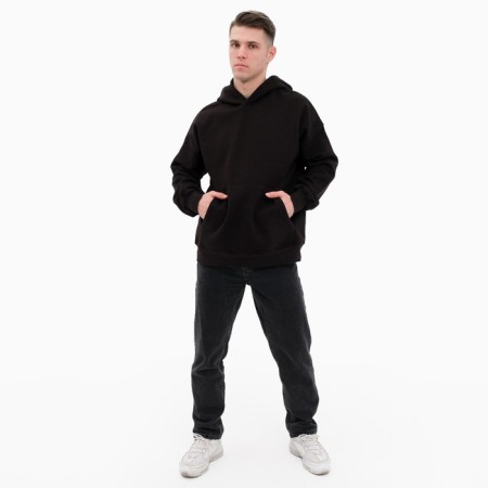 Hoods male, black color, size 52