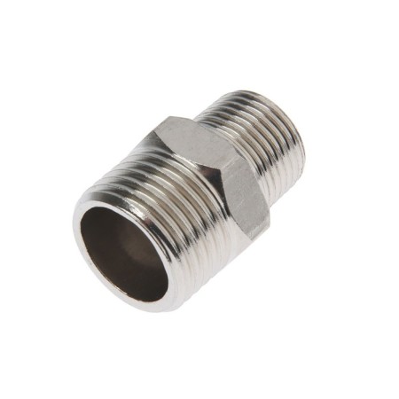 Nipple of transition Zein, 3/8 "x 1/2", external thread, stainless steel, packing 100 pcs.