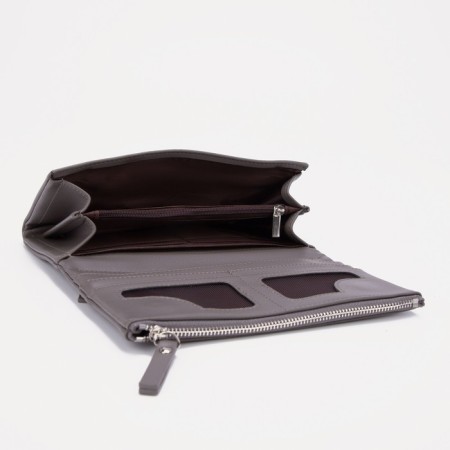 Women's wallet on magnets, gray color-2
