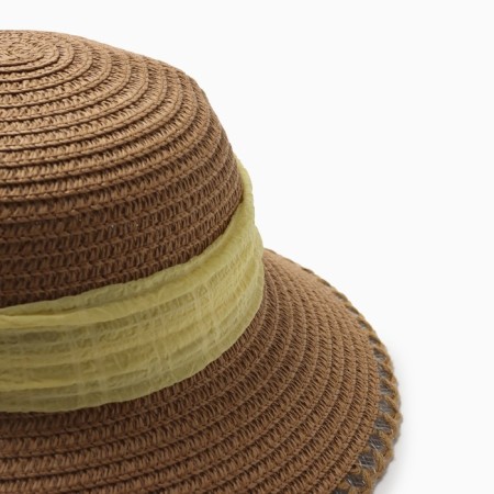 Hat for the girl "Princess" Minaku, rn 52, central-brown-2