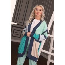Cardigan female, size 50, mint color