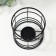 Summary Metal for 1 candle 5 cm "Dalila" black 10.5x10.5x11 cm