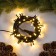 Garland “thread” 10 m, IP44, UMS, dark thread, 100 LED, warm white glow, flickering all LEDs, 24 V