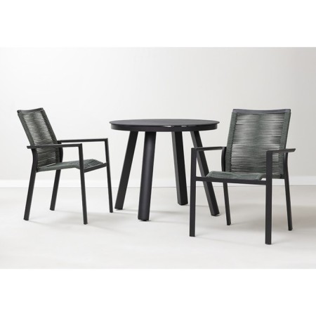 Dining table Leif, 900 × 900 × 750 mm, dark gray color-7