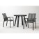 Dining table Leif, 900 × 900 × 750 mm, dark gray color