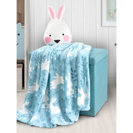 Water Bunny Glane, size 150x200 cm, rabbits, blue-2