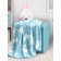 Water Bunny Glane, size 150x200 cm, rabbits, blue