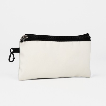 School backpack from textiles with a zipper, 3 pockets, wallet, white color-7