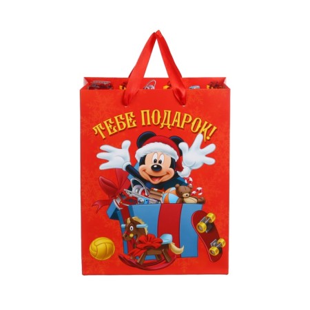 New Year. Gift package, 23x18x11.5 cm, packaging, Mickey Mouse-2