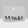 Pusets 3 pairs "Summer Stories" stars, yellow-white color in silver
