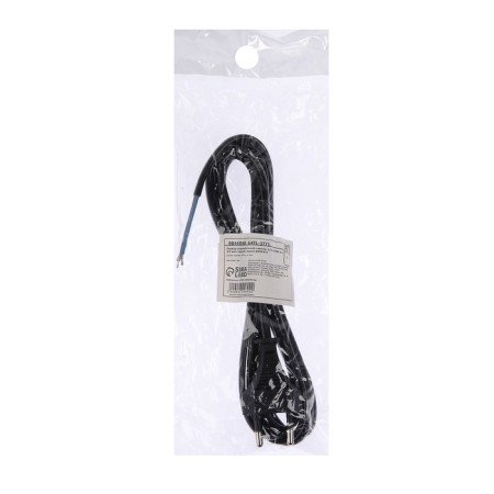 A network cord with a fork, 2.5 m, SHVVP 2 x 0.5 mm2, black-4