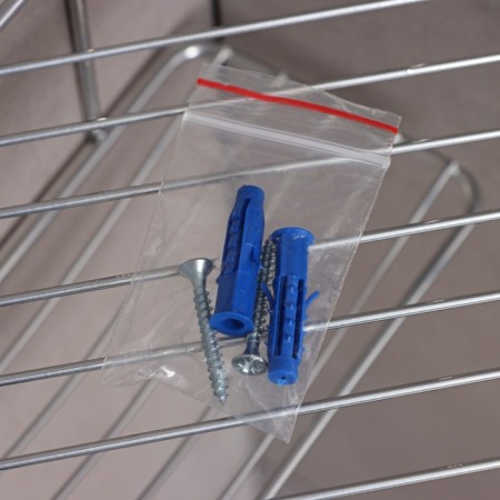 Wall shelf, with a soap dish, 20 × 20 × 15.5 cm, chromium color-3