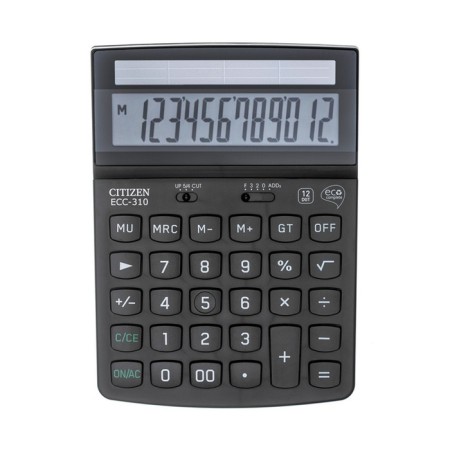 CITIZEN CITIZEN CAPEL CALCAL "ECC-310", 12-bit, 107 x 173 x 34mm, power from a solar battery, black-1
