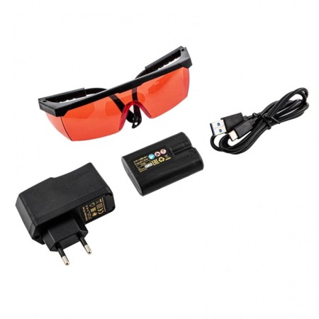Laser Laser Denzel LX 360-2 Red, 30 m, 635 Hm, 2 rays, LI 2800 mAh, mult and mult and multiple-12
