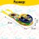 Musical steering wheel "Funny animals", sound effects, blue color