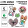Diamond mosaic-sticker with partial filling for children "Funny Animals"