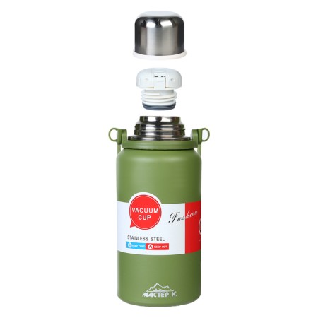 Thermos, 1.1 l, the Master K trail, with a circle, retains heat up to 12 hours, green-1