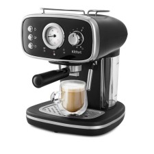 Coffee machine KitFort KT-736, Rozhkova, 1100 W, 1.2 l, black