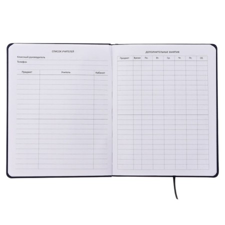 Universal diary for grade 1-11 "Uzbaga", integral cover, artificial leather, silkography, lies, 80 g/m2-4