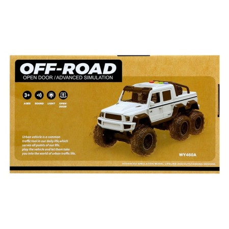 Inertial jeep 6x6, 1:16, light and sound, white color-6
