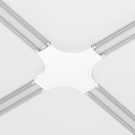 The X-shaped power connector for the Technical tra084CX-11W, 11x11x0.7 cm, white color.-4