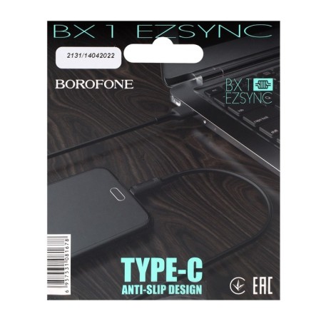 Cable Borofone Bx1, Type -C - USB, 3 A, 1 m, PVC braid, black-5