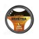 Braid on the steering wheel Lavita, size L, gray, PVC