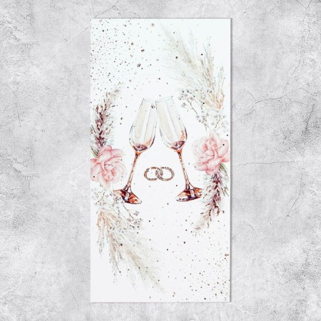 Money envelope "Wedding", glasses, 16.5 × 8 cm-2