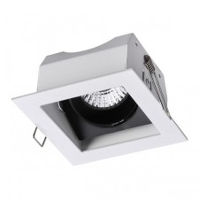 Lamp built -in Novotech. Gesso, 50W, GU10, 65x102x102 mm, white color, black