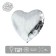 Foil ball 32 "Heart", silver color