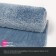 A set of mats for the bathroom IDDIS, 50x80 cm, 50x50 cm, microfiber, blue color