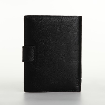 Male purse on magnet 3 in 1, department for auto documents, passports, black color-1